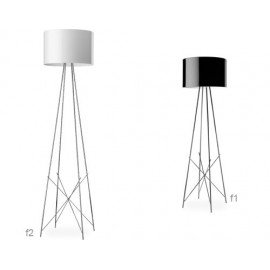 Ray floor lamp Flos white color / black color front view