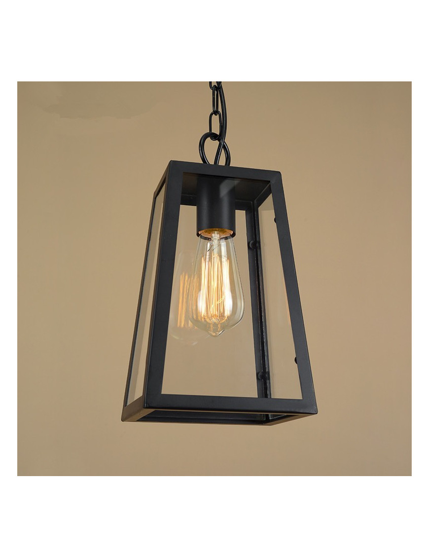 Filament Industrial Loft pendant lamp Restoration Hardware black color front view Filament Industrial Loft pendant lamp Restoration Hardware black color front view