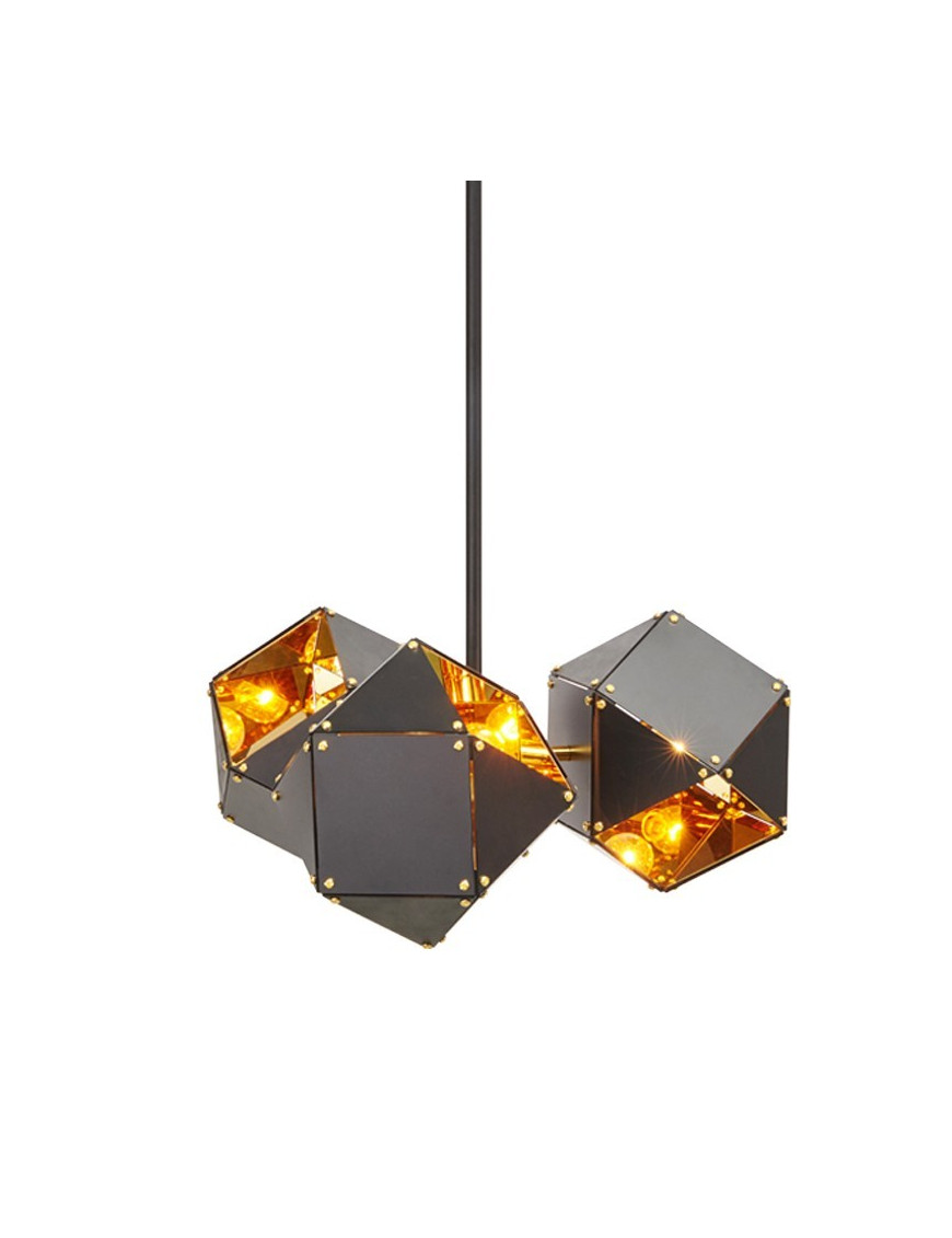 Welles Spoke pendant lamp GABRIEL SCOTT black color front view Welles Spoke pendant lamp GABRIEL SCOTT black color front view