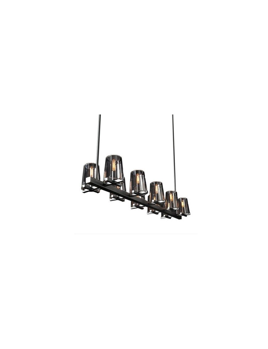 RH PAUILLAC LINEAR CHANDELIER Restoration Hardware black color 1