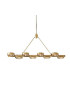 RH MONTESQUIEU LINEAR CHANDELIER Restoration Hardware brass color 8 bulbs front view