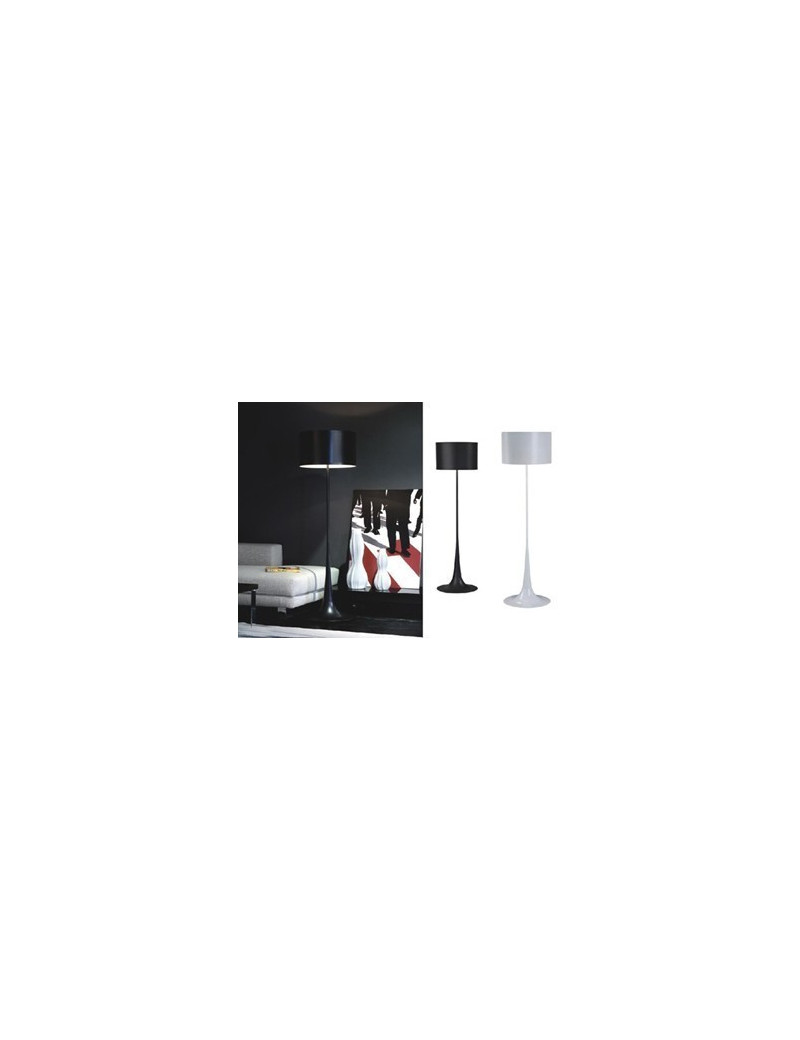 Spun floor lamp Flos black color / white color Diam 30.5cm Spun floor lamp Flos black color / white color Diam 30.5cm