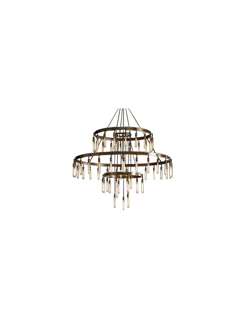 RH AXIS 3-TIER CHANDELIER Restoration Hardware brass color 1 RH AXIS 3-TIER CHANDELIER Restoration Hardware brass color 1
