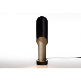 Pipe table lamp Moooi black and gold color front view