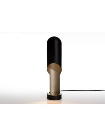 Pipe table lamp Moooi black and gold color front view