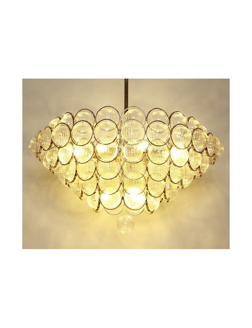 Atomos Chandelier Baroncelli black color front view Atomos Chandelier Baroncelli black color front view