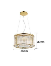 Stilio Ring pendant lamp Licht im Raum gold color Diam 45cm with detail