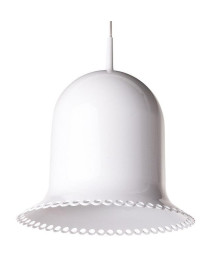 Lolita pendant lamp Moooi white outside + white inside color front view