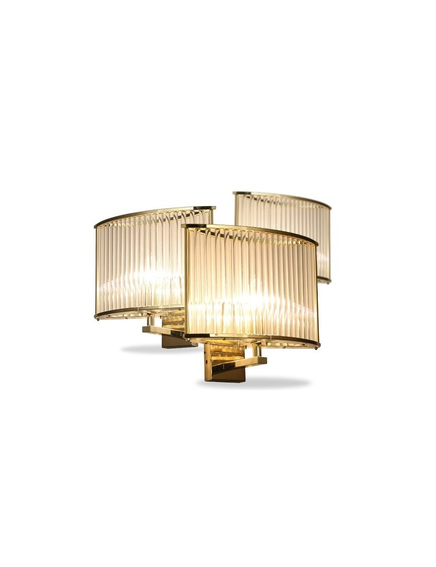Stilio wall lamp Licht im Raum gold color front view Stilio wall lamp Licht im Raum gold color front view