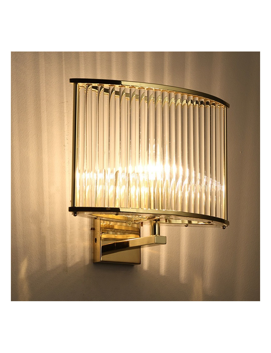 Stilio wall lamp Licht im Raum gold color side view