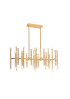 Meurice Rectangle Chandelier gold color front view