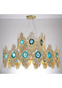 VIVRE LED 2 ring Chandelier Koket gold color front view