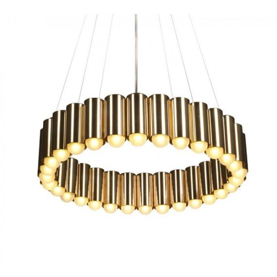 Carousel LED pendant lamp Lee Broom gold color front view