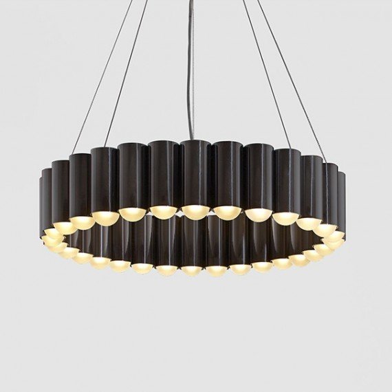 Carousel LED pendant lamp Lee Broom black color front view