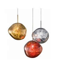 Melt pendant lamp Tom Dixon copper color / chrome color / gold color front view