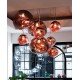 Melt pendant lamp Tom Dixon copper color in dining room