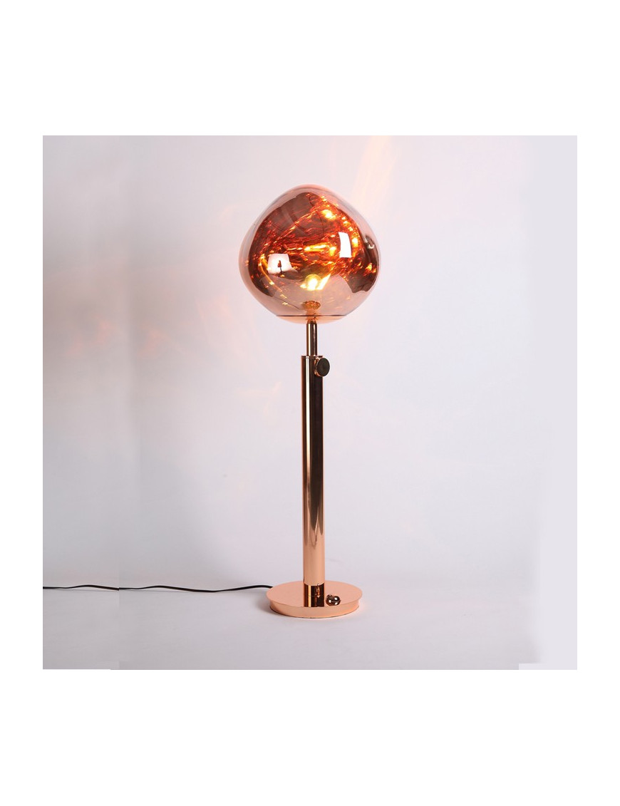 Melt floor lamp Tom Dixon copper color side view Melt floor lamp Tom Dixon copper color side view