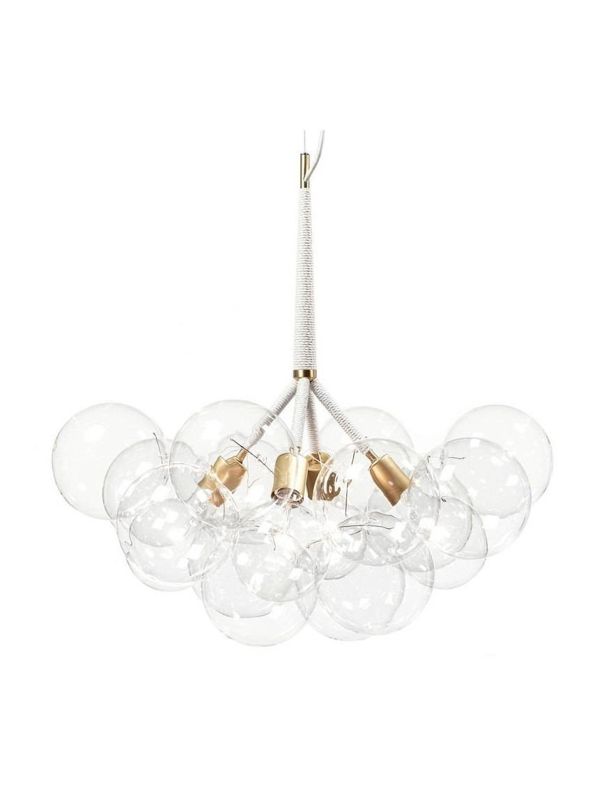 X-Large BUBBLE CHANDELIER PELLE nickel color front view X-Large BUBBLE CHANDELIER PELLE nickel color front view