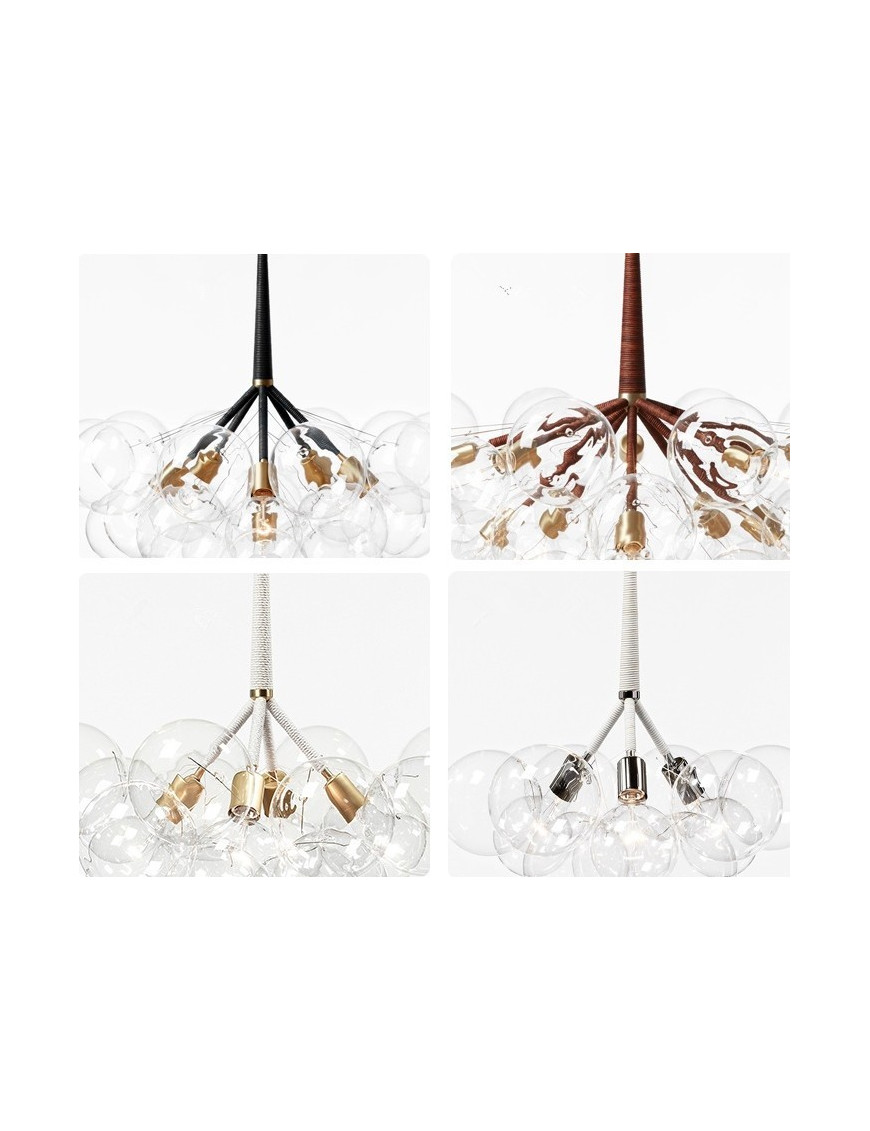 ORIGINAL BUBBLE CHANDELIER PELLE brass color / nickel color / black color with detail