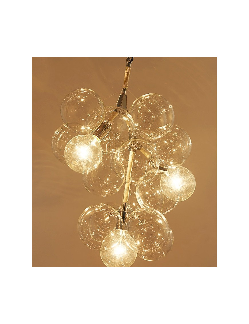 PENDANT BUBBLE CHANDELIER PELLE nickel color front view PENDANT BUBBLE CHANDELIER PELLE nickel color front view