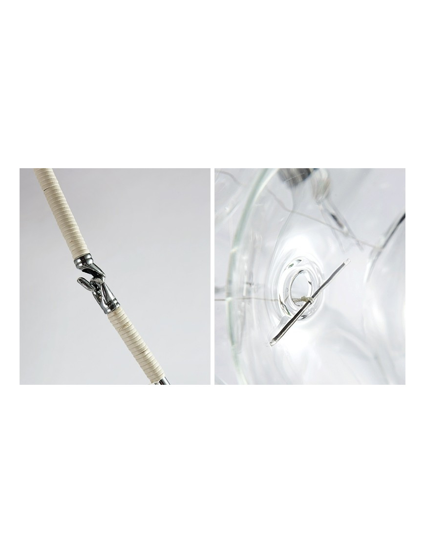 TALL BUBBLE CHANDELIER PELLE nickel color with detail TALL BUBBLE CHANDELIER PELLE nickel color with detail
