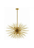 Zanadoo chandelier Arteriors brass color front view