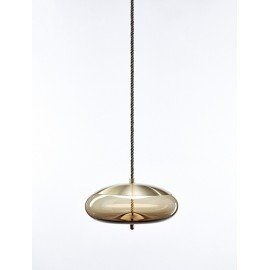 Knot Disco LED pendant lamp Brokis smoke grey color front view
