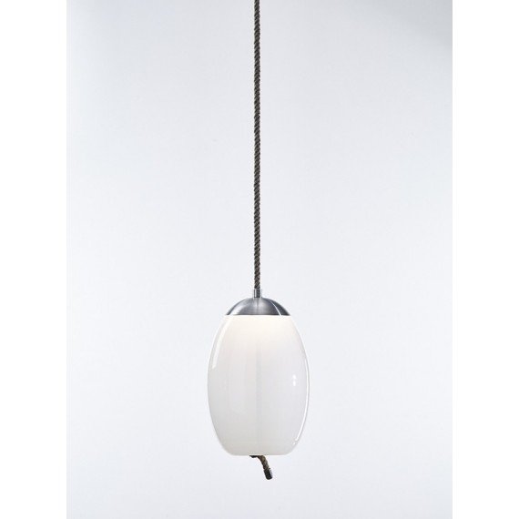 Knot Uovo LED pendant lamp Brokis white color front view