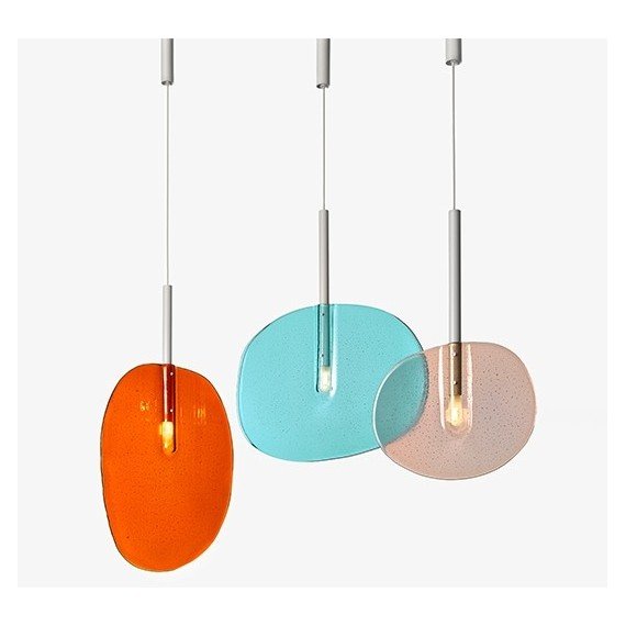 Lollipop LED pendant lamp Lasvit orange color / purple color / turquoise color front view
