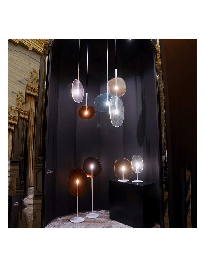 Lollipop LED table lamp Lasvit orange color / pink color / purple color / turquoise color back view Lollipop LED table lamp Lasvit orange color / pink color / purple color / turquoise color back view