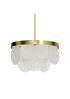 Sasha Chandelier CTO lighting satin brass color front view