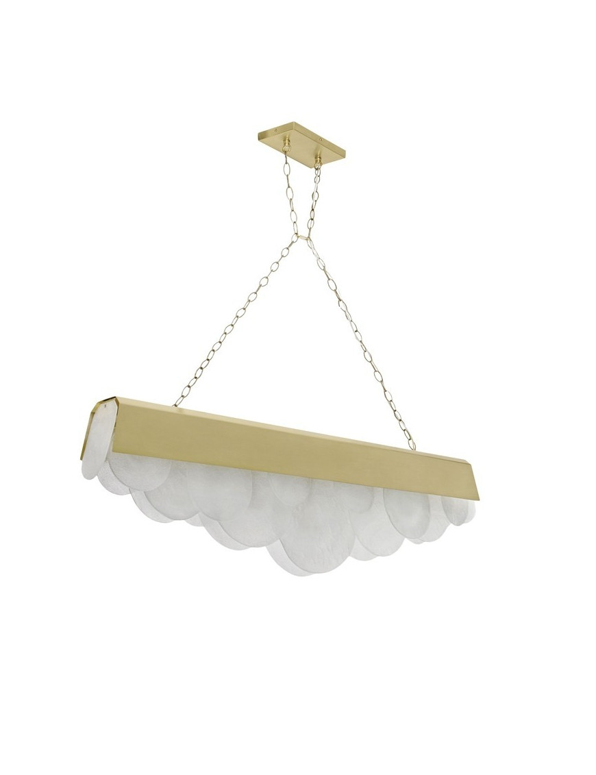 Alto Chandelier CTO lighting satin brass color front view Alto Chandelier CTO lighting satin brass color front view