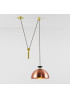 Shape Up Pendant lamp Globe Roll & Hill copper color front view