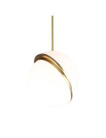 Mini Crescent LED pendant lamp Lee Broom white color front view