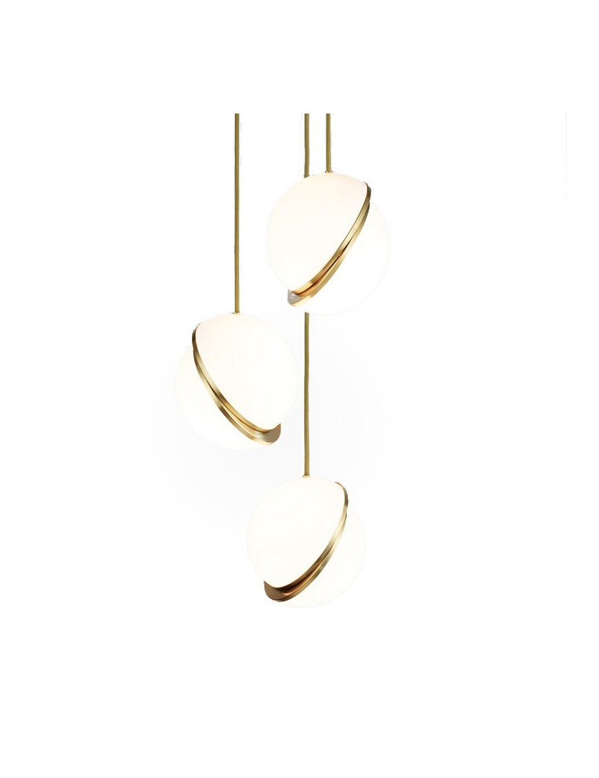 Crescent LED chandelier Lee Broom white color front view Crescent LED chandelier Lee Broom white color front view