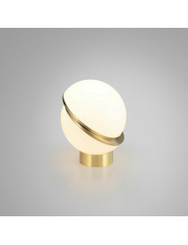 Crescent LED table lamp Lee Broom white color side view