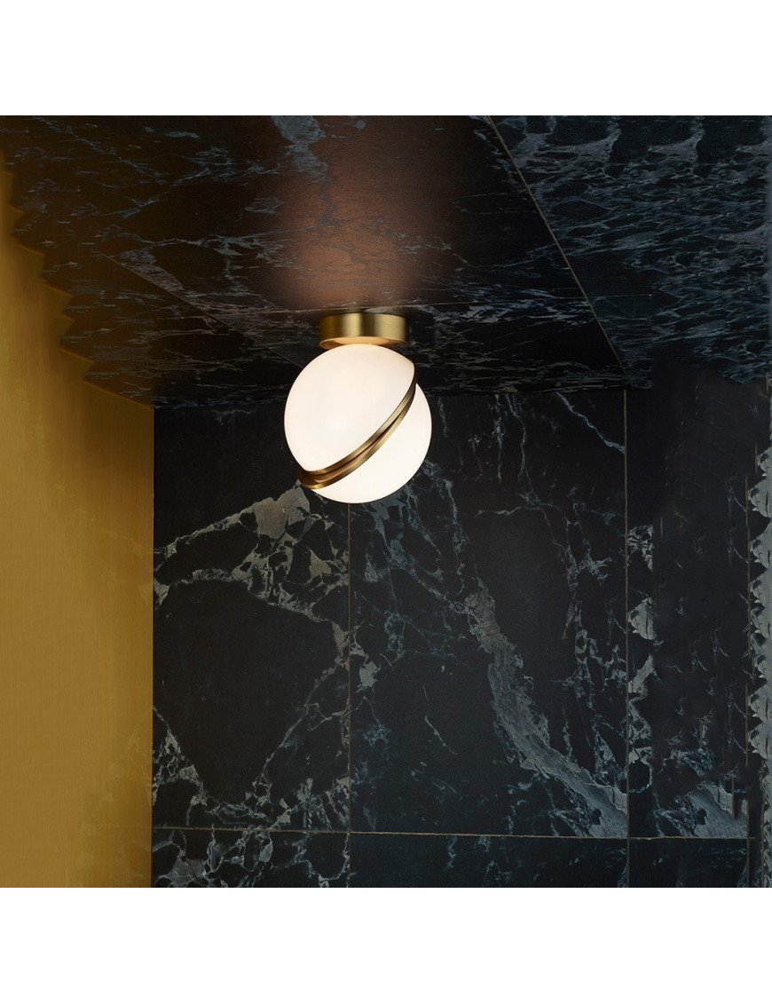 Crescent LED ceiling lamp Lee Broom white color back view Crescent LED ceiling lamp Lee Broom white color back view