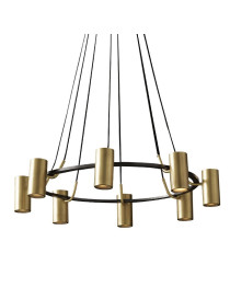 RH CHAMPEAUX ROUND CHANDELIER Restoration Hardware brass color 1