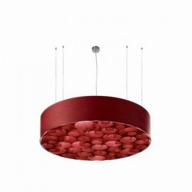 Spiro LED pendant lamp LZF red color front view