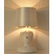 Clown table lamp Lladro white color shade in gold in dining room