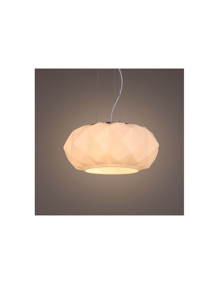 Deluxe pendant lamp Murano Due white color front view Deluxe pendant lamp Murano Due white color front view