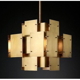 Brass Panel Pendant Lamp