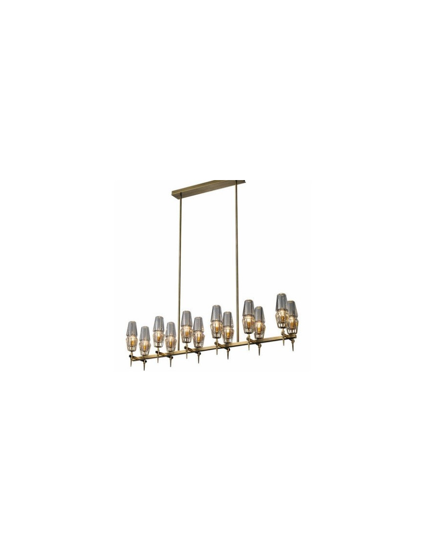 CHAILLOT LINEAR CHANDELIER Jonathan Browning brass color front view