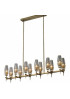 CHAILLOT LINEAR CHANDELIER Jonathan Browning brass color front view