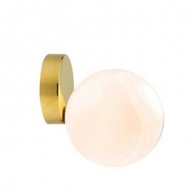 TIP OF THE TONGUE LED wall or ceiling lamp Michael Anastassiades brass color front view