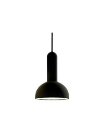 Torch light pendant lamp Established and sons black color Small cone front view