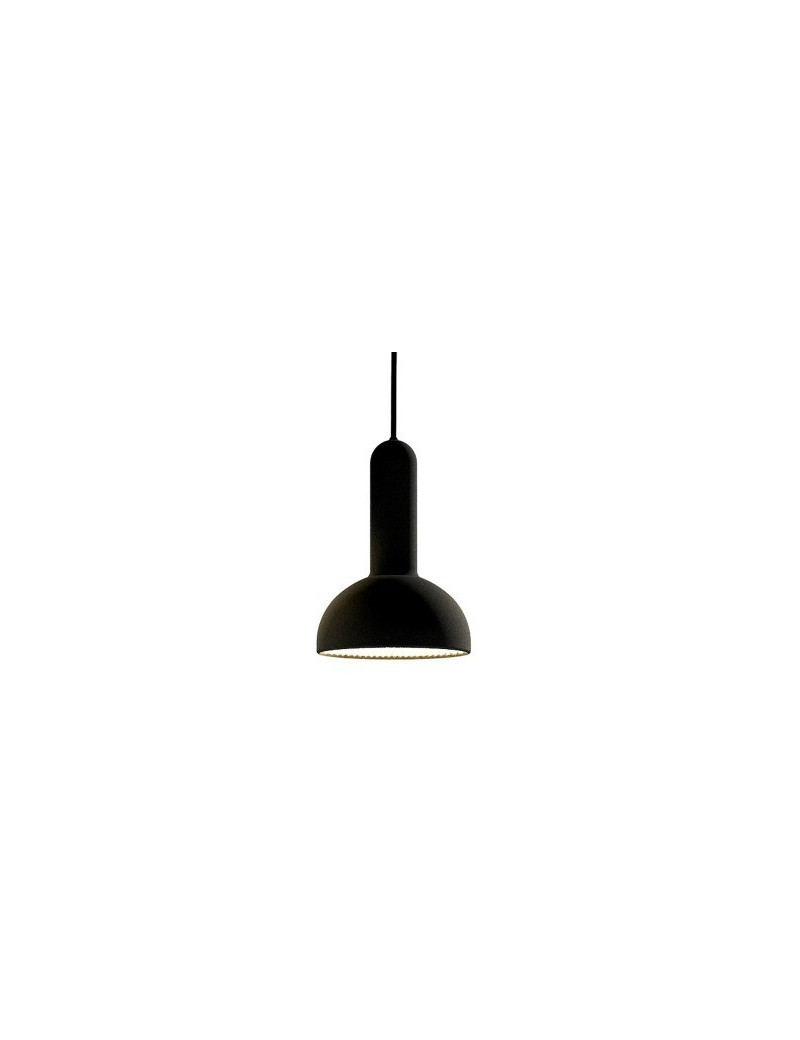 Torch light pendant lamp Established and sons black color Small cone front view