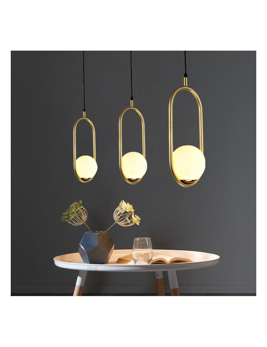 C BALL PENDANT LAMP B.lux gold color side view C BALL PENDANT LAMP B.lux gold color side view