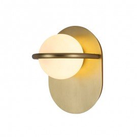 C BALL WALL LAMP B.lux brass color front view