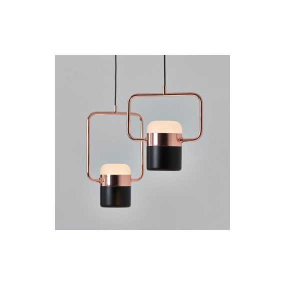 LING LED PENDANT LAMP 1 light Seed Design black + copper color back view
